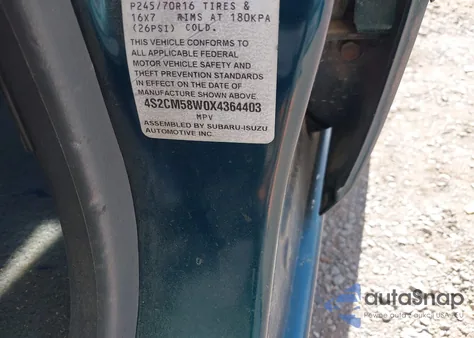 1999 Isuzu Rodeo Ls/Lse/S from USA, damaged, VIN 4S2CM58W0X4364403